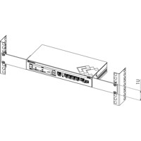 RUTXR1 LTE Cat6 Router mit 4x LAN, 1x WAN und 1x SFP von Teltonika Rack Montage