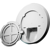 TAP400 Indoor Wi-Fi 6 Access Point von Teltonika offen mit der integrierten Halterung daneben