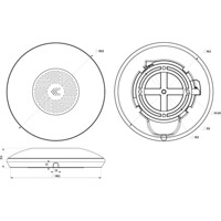 Zeichnung des TAP400 Indoor Wi-Fi 6 Access Point von Teltonika