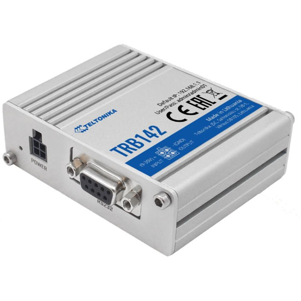 TRB142 LTE Cat1 IoT Gateway mit einem seriellen RS232 Anschluss von Teltonika