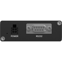 TRM142 4G LTE Cat 4 Modem mit einem RS-232 Anschluss von Teltonika linke Seite Linke Seite des TRM142 4G LTE Cat 4 Modem von Teltonika