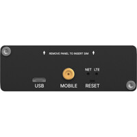 TRM142 4G LTE Cat 4 Modem mit einem RS-232 Anschluss von Teltonika rechte Seite Rechte Seite des TRM142 4G LTE Cat 4 Modem von Teltonika