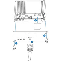 TRM240 industrielles LTE Cat 1 Modem für M2M und IoT Kommunikation von Teltonika Zeichnunng