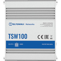 TSW100 Unmanaged Industrie PoE Switch von Teltonika von oben