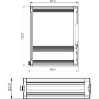 TSW304 kompakter Hutschienen Switch mit 4x RJ45 Ports von Teltonika Zeichnung