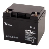 6FM45-X von Vision ist eine 10 Jahres USV Ersatzbatterie mit 45AH Kapazität.