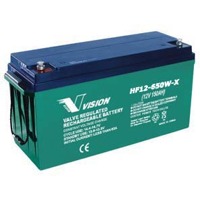 HF12-650W-X von Vision ist ein USV Austauschakku mit 650 Watt, 150AH und 10 Jahren Lebensdauer.