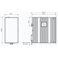 DDW-242 kompakter Wolverine SHDSL Ethernet Extender mit einem 2-Port Layer 3 Switch von Westermo Zeichnung