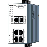 L106-S2 Lynx Device Server Switch mit 1x RS-232, 1x RS-232/422/485 und 4x RJ45 Ports von Westermo Illustration