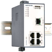 L205-S1 Westermo Layer 3 Managed Lynx Device Server Switch auf einer DIN-Schiene
