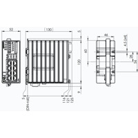 Lynx-3310-E-F2G-T8-LV industrieller Layer 3 Netzwerk Switch von Westermo Zeichnung