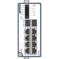 Lynx-3510-F2G2.5-T8G-LV Layer 3 Gigabit Switch mit 8x 1 Gbit/s RJ45 und 2x 2.5 Gbit/s SFP Ports von Westermo Illustration Front