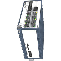 Lynx-3510-F2G2.5-T8G-LV Layer 3 Gigabit Switch mit 8x 1 Gbit/s RJ45 und 2x 2.5 Gbit/s SFP Ports von Westermo Illustration unten