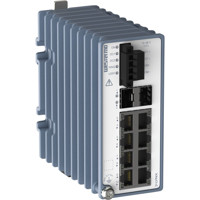 Lynx-3510-F2G-T8G-LV Layer 2 Managed Industrie Switch mit 8x RJ45 und 2x SFP Ports von Westermo seitlich