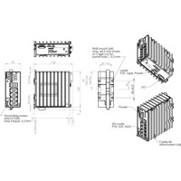 Lynx-3510-F2G-T8G-LV Layer 2 Managed Industrie Switch mit 8x RJ45 und 2x SFP Ports von Westermo Zeichnung