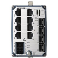 Lynx 5612-E-F4G-T8G-LV IEC 61850-3 Substation Automation Ethernet Switch von Westermo Front