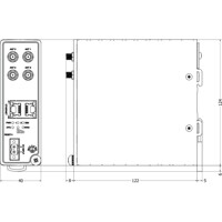 Zeichnung des Merlin-3103-T2G-PFO-DCi0936 5G Industrie Router von Westermo