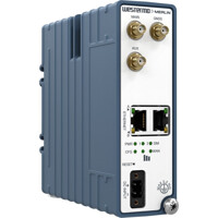 Seitliche Ansicht des Merlin-3103-T2G-QFR-G-DCi0936 LTE Cat.4 Mobilfunkrouter von Westermo