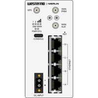 Merlin-4405-T4-LV 4G LTE Cat 4 Industrie Router von Westermo Illustration Front