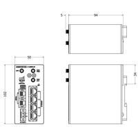 Merlin-4407-T4-S2-LV industrieller 4G LTE Mobilfunkrouter von Westermo Zeichnung