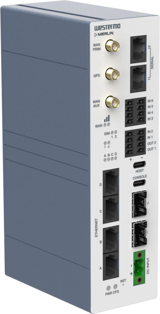 Merlin-4609-F2G-T4-S2-DI6-D02-LV-PFN LTE 450 MHz Router von Westermo