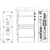 Merlin-4609-F2G-T4-S2-DI6-D02-LV Cat 4 LTE Router von Westermo Zeichnung