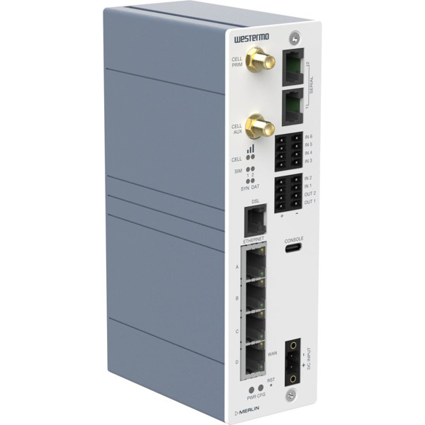 Merlin-4708-V-T4G-S2-DI6-DO2-LV-QFR VDSL 4G LTE Mobilfunkrouter von Westermo