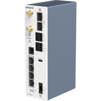 Merlin-4708-V-T4G-S2-DI6-DO2-LV-QFR VDSL 4G LTE Mobilfunkrouter von Westermo seitlich