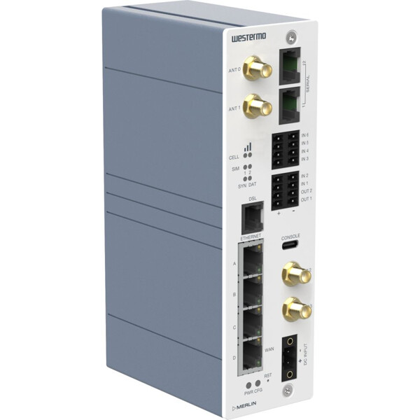 Merlin-4758-V-T4G-S2-DI6-DO2-LV-PFO Westermo 5G VDSL Router