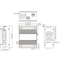 PSI-1010G-24V Booster PoE Switch mit 2x GbE und 8x PoE Ports von Westermo Zeichnung