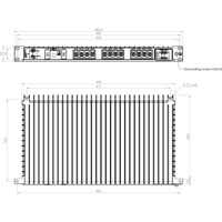 RedFox-5528-F4G-T24G-LV Managed 19 Zoll Rack Switch von Westermo Zeichnung