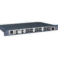 RedFox-5728-E-F16G-T12G-HVHV 19 Zoll Ethernet Switch für Trafostationen und Umspannwerke von Westermo Illustration