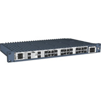 RedFox-5728-E-F16G-T12G-LV Substation Automation Switch mit 16x SFP und 12x RJ45 Ports von Westermo Illustration