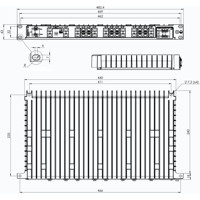 RedFox-5728-E-F16G-T12G-LV Substation Automation Switch mit 16x SFP und 12x RJ45 Ports von Westermo Zeichnung