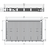 RedFox-5728-E-F4G-T24G-HVHV Layer 3 Gigabit Ethernet Switch von Westermo Zeichnung