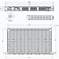 RedFox-5728-E-F4G-T24G-LVLV 28-Port Layer 3 Managed Substation Switch von Westermo Zeichnung