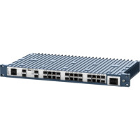 RedFox-7528-E-F4G10-F12G-T12G-LV Layer 3 Managed Rack Industrie Switch von Westermo gedrehte Ansicht Gedrehte Ansicht des RedFox-7528-E-F4G10-F12G-T12G-LV Layer 3 Managed Rack Industrie Switch von Westermo