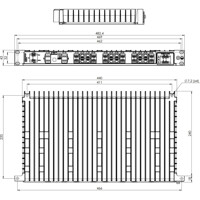 RedFox-7528-E-F4G10-F12G-T12G-LV Layer 3 Managed Rack Industrie Switch von Westermo Zeichnung Zeichnung des RedFox-7528-E-F4G10-F12G-T12G-LV Layer 3 Managed Rack Industrie Switch von Westermo