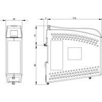 SandCat-3505-T5G-LV Unmanaged Industrie Switch von Westermo Zeichnung Zeichnung des SandCat-3505-T5G-LV Unmanaged Industrie Switch von Westermo