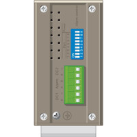 SDI-862-SM-SC30 Unmanaged Fast Ethernet Glasfaser Switch mit 6x RJ45 und 2x Singlemode SC Anschlüssen von Westermo Illustration von oben