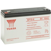 NP10-6 von Yuasa ist ein Blei-Säure USV Ersatzakku mit 10AH Kapazität und 6V Spannung.