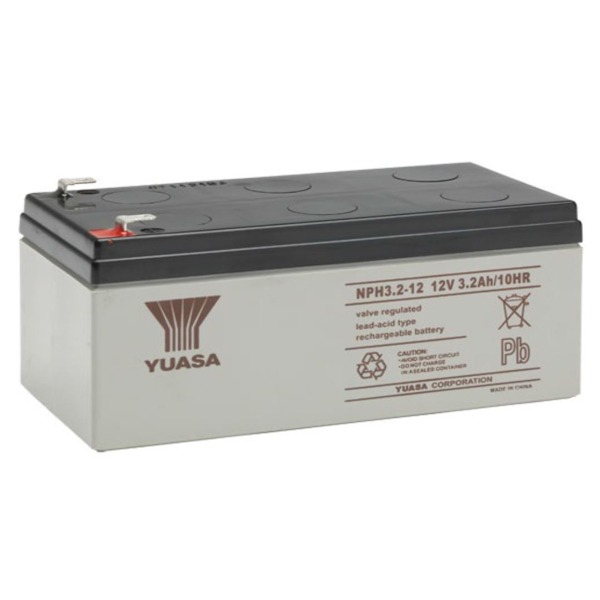 NPH3.2-12 von Yuasa ist eine Blei-Säure USV Austauschbatterie mit 3.2AH Kapazität und 12V.