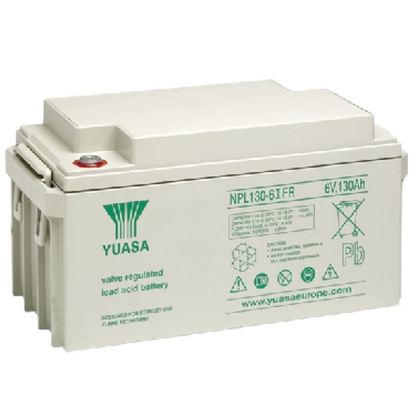 NPL130-6IFR von Yuasa ist eine USV Blei-Säure Austauschbatterie mit 130AH Kapazität und 6V.