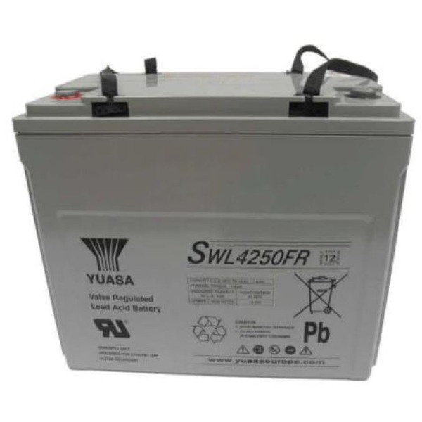 SWL4250 von Yuasa ist ein Blei-Säure USV Ersatzakku mit 124AH Kapazität und 12V.