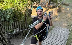 Auch Marcel meisterte den Hochseilgarten mit bravour.