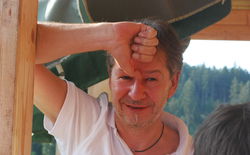 Helmut Haider bei der BellEquip Grillfeier 2015 auf der Schwarzalm in Zwettl.