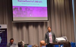 Martin Salcher ist Product Manager IoT & Big Data bei Magenta Telekom und präsentierte Magenta Business Plattformlösung für Low-Power Anwendungen mit NB-IoT.