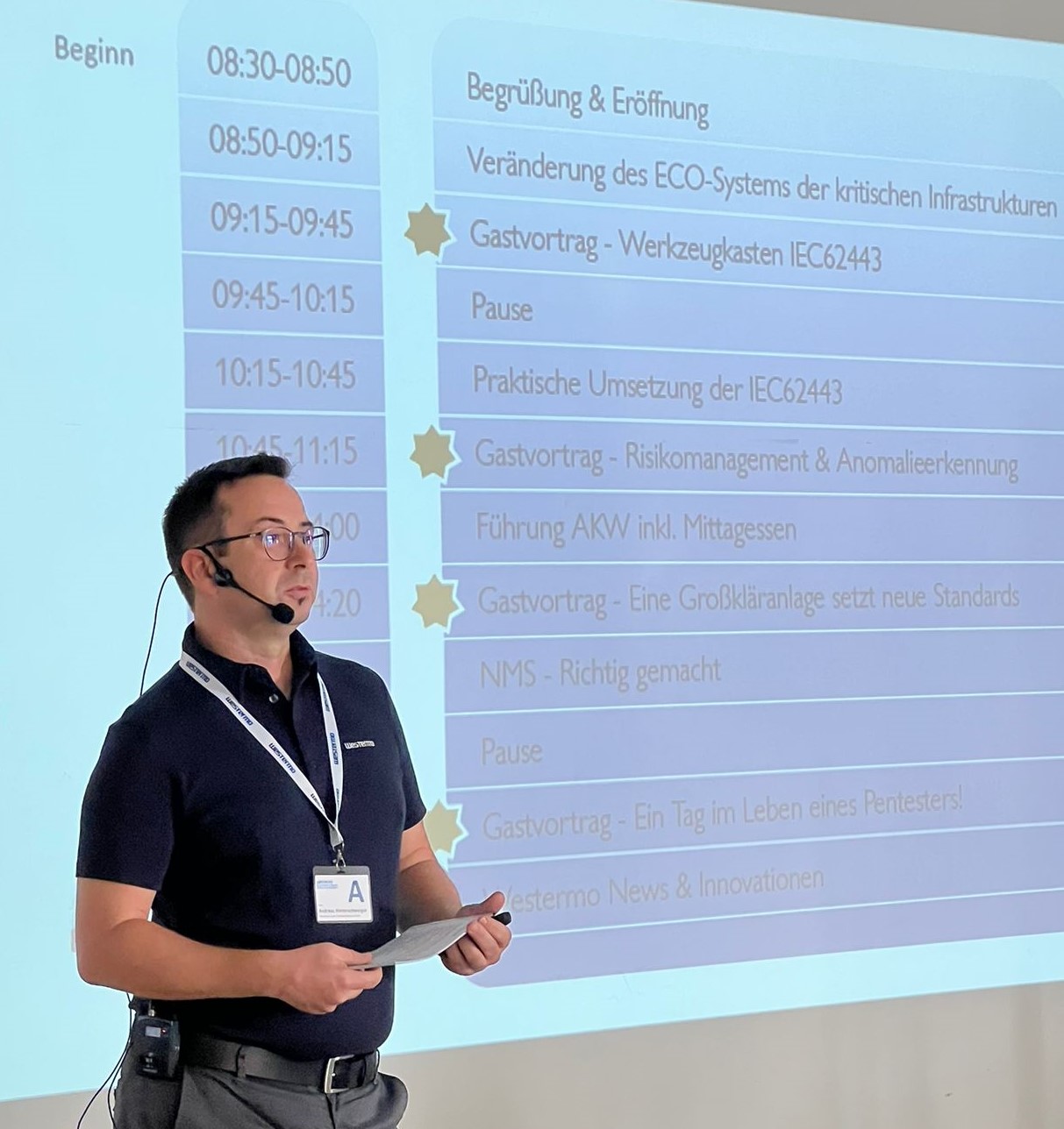 Westermo SolutionDays 2022 - Moderator Andreas Hinterschweiger